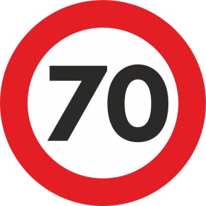 Autocolant Sticker "Limita Viteza" Reflectorizant - 70km/h