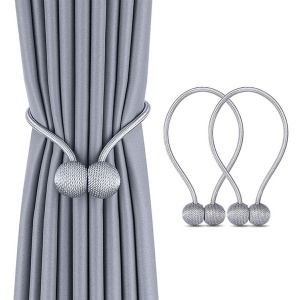Bratara magnetica de prindere perdele/draperii, model SILVER BALLS - Img 1