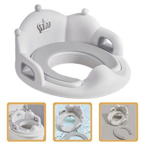 Colac WC, adaptor toaleta pentru copii dotat cu spatar si manere, dimensiune 40 cm, culoare Alb - Img 3