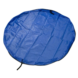 Covoras de joaca & Sac pentru jucarii, 2in1, culoare Albastra, diametru 150cm - Img 3