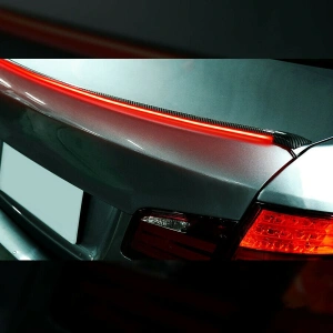 Eleron auto cu lampa stop frana suplimentara pentru autoturisme, 12V, 120cm, Carbon - Img 5