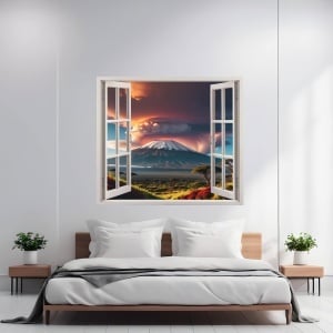 Folie imprimata color pentru decor perete locuinta, dimensiune 125 x 110cm, model: VIEW TO HAVEN 10 - Img 1