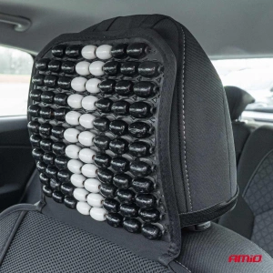 Husa scaun auto cu bile de masaj, suport lombar si tetiera, dimensiuni 131 x 46 cm, culoare Neagra - Img 4