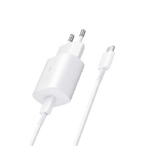 Incarcator 25W pentru Samsung A23 A24 A25 USB-C TA800EWE-DG980BWE 3A Type-C Super Fast Charger Alb - Img 1