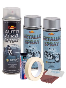 Kit complet reparatie si vopsire jante culoare Argintiu Metalizat, V2 - Img 3