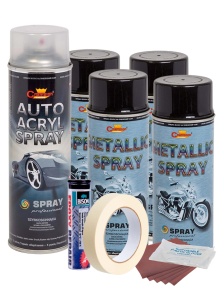 Kit complet reparatie si vopsire jante culoare Negru Metalizat, V4 - Img 3