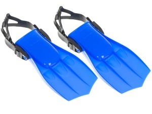Labe de Inot si Scufundari, marime S (17-20cm), culoare Albastra - Img 4