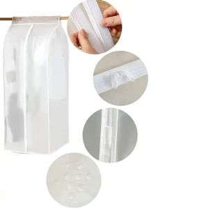 Organizator protectie haine, dimensiune 90 x 60 x 50 cm. culoare transparent, material textil - Img 5