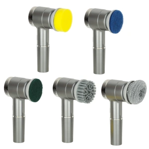 Perie electrica "5-in-1" cu 5 accesorii de curatare pentru baie, podea, rosturi faianta, piscina, cu afisaj cu LED si incarcare USB - Img 6