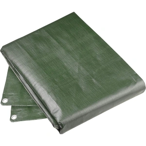 Prelata Impermeabila cu ochiuri metalice de prindere, dimensiune 6,0m x 8,0m, densitate 120g/m2, culoare verde - Img 5
