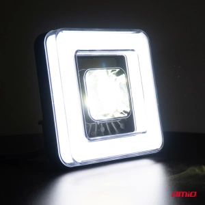 Proiector LED cu Angel Eye model AWL57, pozitie, semnalizare, faza lunga/scurta, pentru Off-Road, ATV, SSV, putere 45W, 8000lm, tensiune 9-36V, dimensiuni 114,5 x 114,5 x 51 mm - Img 2