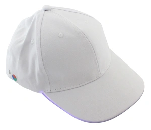 Sapca de tip baseball, cu cozoroc iluminat RGB, culoare Alba, marime universala, reglabila - Img 2