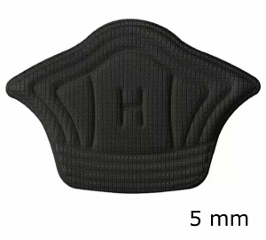Set 10 buc. (5 seturi) de pernite protectie calcaie pentru incaltaminte, autoadezive, din spuma moale si material textil, culoare NEAGRA - Img 3