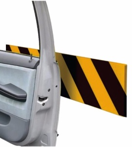 Set 2 placi de protectie coliziune portiera auto pentru garaje sau parcari, 50 x 10 cm - Img 2