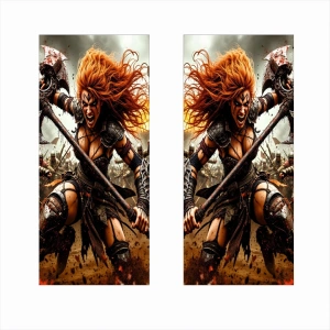 Set 2 stickere decorative pentru stalpii usilor, print autoadeziv de inalta rezolutie, dimensine 2 buc x 50 x 22 cm , cod: AVX-SSU-16 - Img 2
