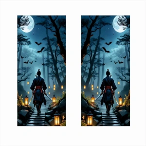 Set 2 stickere decorative pentru stalpii usilor, print autoadeziv de inalta rezolutie, dimensine 2 buc x 50 x 22 cm , cod: AVX-SSU-26 - Img 2