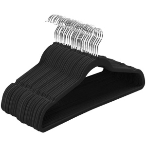 Set 20 de umerase catifelate, acoperite cu catifea moale, culoare Neagra - Img 1