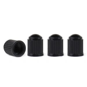 Set 4 capacele auto din plastic pentru ventil, culoare Neagra - Img 2
