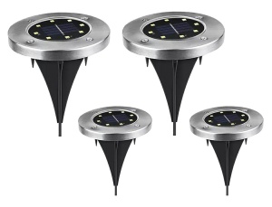 Set 4 x Lampa Solara estetica exterioara de gradina, cu 8 LED-uri, cu suport scurt - Img 5