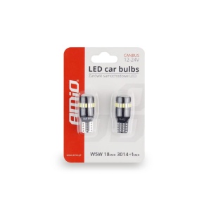 Set becuri auto cu LED CANBUS compatibil T10 W5W 19 SMD Alb 12V, destinat competitiilor auto sau off-road - Img 3