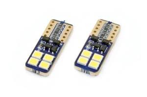 Set becuri auto cu LED CANBUS compatibil T10e W5W 8 SMD Alb 12/24V, destinat competitiilor auto sau off-road - Img 3