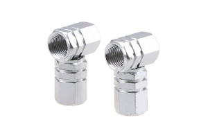 Set capacele auto pentru ventil hexagon argintiu 4 buc - Img 3
