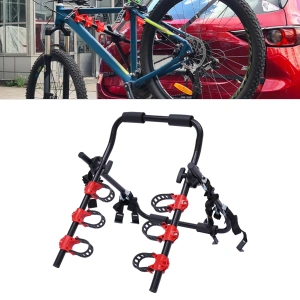 Suport auto pentru transport 3 biciclete, capacitate 58 kg, montaj rapid prin curele - Img 2