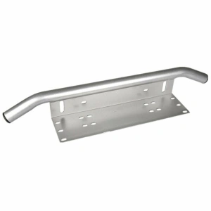 Bullbar din aluminiu cu suport numar si proiectoare pentru vehicule offroad, culoare Argintiu - Img 3