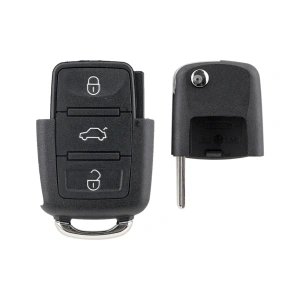  Carcasa Telecomanda Auto cu 3 butoane si lamela inclusa, compatibila Volkswagen, Skoda, Seat - Img 4