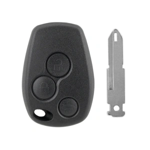  Carcasa Telecomanda Auto cu 3 butoane si lamela inclusa, compatibila Dacia Logan, Sandero, Duster - Img 3