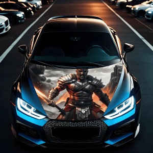 Folie Capota Auto "Hood Art" rezistenta la exterior, marime L (180 x 130cm) - Cod: AVX-CAPOTA-007L