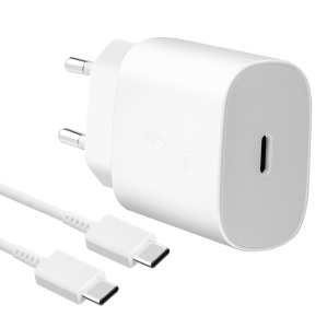 Incarcator 25W pentru Samsung S25 S25 EDGE T2510 cablu Type C 1M Super Fast Charger Alb