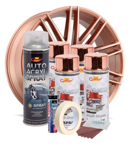 Kit complet reparatie si vopsire jante culoare Cupru Metalic, V4 - Img 4