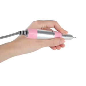Masina electrica de slefuit unghiile, 65 W, pentru manichiura si pedichiura, cu 6 capete, culoare Roz - Img 4