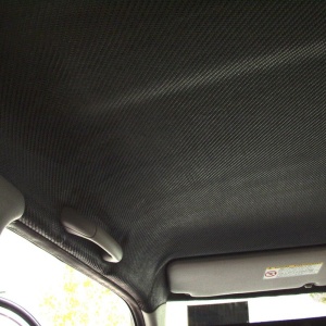 Material pentru tapiterie sau plafon auto, Carbon 3D Negru, dimensiune 1m x 1,48m - Img 1