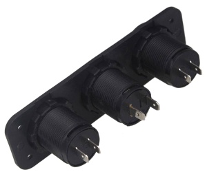 Priza suplimentara impermeabila pentru vehicule Off Road, ATV, SSV, tensiune 12V, 2 x USB si Voltmetru - Img 4