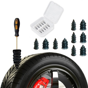 Set 10 stifturi vulcanizatoare pentru repararea rapida a anvelopelor (kit reparatie pana) - Img 1