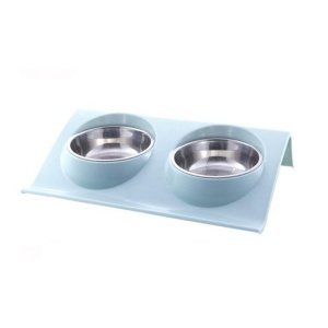 Set 2 buc. castron metalic cu suport pentru hranire animale de companie - Img 2