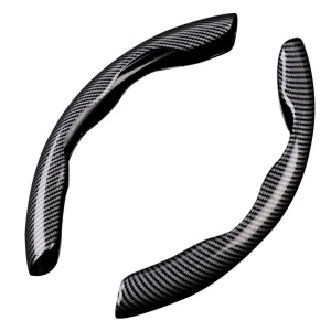 Set 2 ornamente volan finisaj CARBON NEGRU, dimensiune universala - Img 3