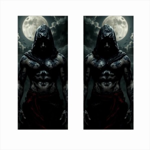 Set 2 stickere decorative pentru stalpii usilor, print autoadeziv de inalta rezolutie, dimensine 2 buc x 50 x 22 cm , cod: AVX-SSU-27 - Img 2