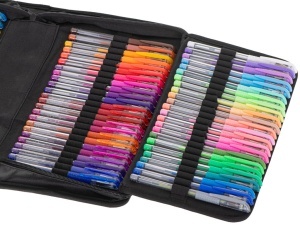 Set 242 piese, Pixuri cu gel multicolor + Rezerve + Carte de colorat + Penar - Img 6