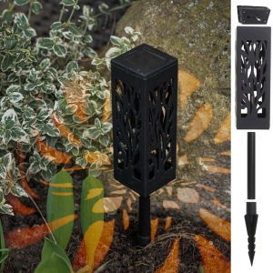 Set 4 lampi solare de gradina cu picior tip "Lampion" cu LED - Img 3