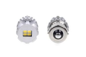 Set becuri auto cu LED CANBUS compatibil P21 R5W/R10W 22 SMD Alb 12V/24V, destinat competitiilor auto sau off-road - Img 3