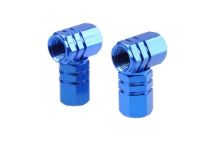 Set capacele auto pentru ventil hexagon albastru 4 buc - Img 3