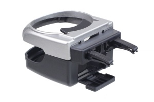 Suport auto universal pentru pahare, montaj in grila de ventilatie, culoare argintiu, DH-04 - Img 3
