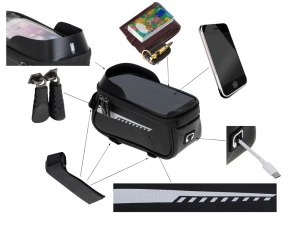 Suport Telefon IMPERMEABIL tip Geanta, montaj pe Motocicleta sau Bicicleta - Img 6