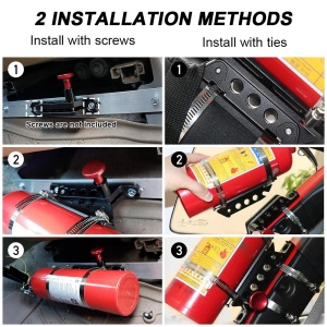 Suport universal pentru Extinctor, Stingator, cu prindere pe rollbar sau cabina, destinatie ATV, SSV, UTV, Off-Road - Img 5