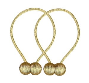 Bratara magnetica de prindere perdele/draperii, model GOLDEN BALLS - Img 2
