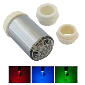 Cap robinet cu LED si senzor de temperatura, iluminare in 3 culori in functie de temperatura apei - Img 2