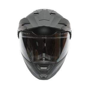 Casca motocross integrala, negru mat cu viziera transparenta si ochelari de soare marimea XL, model LION - Img 4